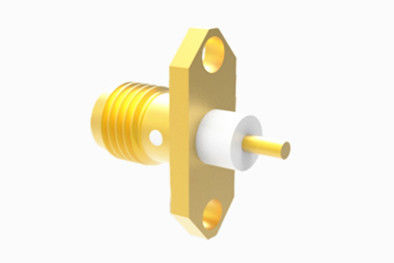 Brass SMA Aerospace Grade Beryllium Bronze Material Female RF Coaxial Connector