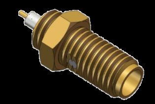 SSMA / Mini SMA Female Jack Bulkhead RF Coaxial Microstrip Connector with Screw Mount Up to 18GHz