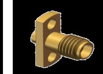 50Ω SSMA 2 Hole Flange Mount Jack Mini SMA Female RF Coaxial .086 Cable Connector 18GHz