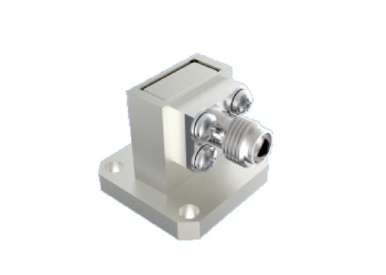 BJ320/WR 28 Waveguide to 2.92mm K Type Adapter 26.4GHz~38GHz Right Angle Aerospace RF Connectors Using for Ka Band