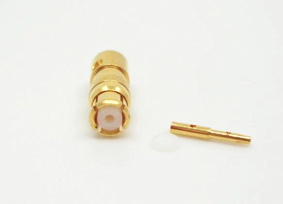 Straight Female SMP Rf Coaxial Connector / High Precision Rf Cable Connector
