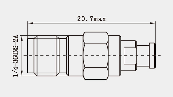 Straight Female Stainless Steel RF Connector for CXN3506/MF108A Cable Plating Passivated