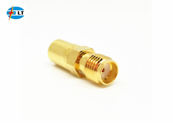 Precision Gold Plated Straight RF Adapter SMA Female to SMB Female Coax Adapter