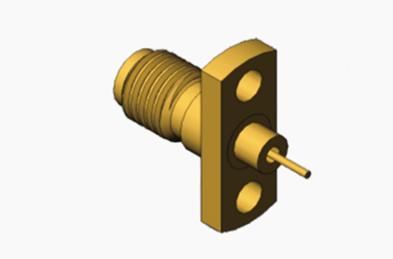 MSSM Vrouwelijke 2-holes flens RF Coaxiale connector Lange micro-strook