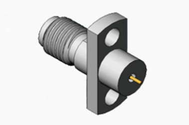 MSSM Vrouwelijke 2-holes flens RF coaxial connector met metalen convex oppervlak