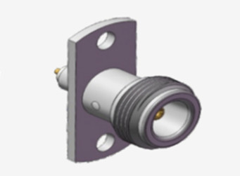 N-type Vrouwelijke 2-gat flens RF coaxial connector met microstrip