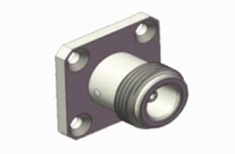 N Vrouwelijke 4-holes flens RF coaxial connector met microstrip