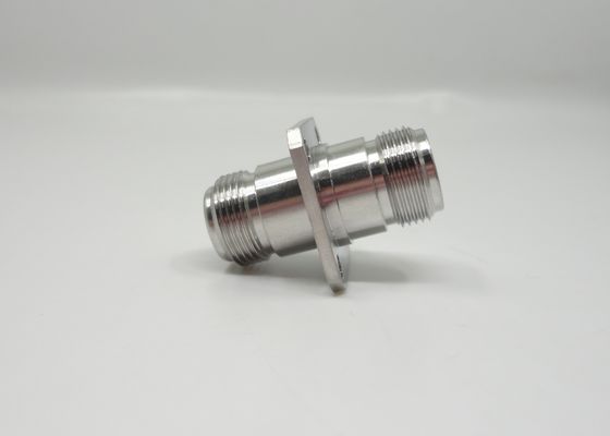Rustvrij staal N-type rechte 4-holes flens montage vrouwelijke naar vrouwelijke coaxiale adapter voor apparatuur
