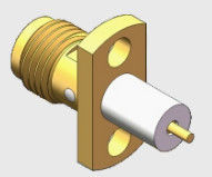2 holes Flange Mount SMA Vrouwelijke RF Coaxial Microstrip Connector tot 18 GHz