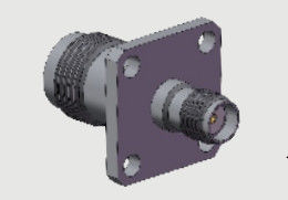 Hoogfrequente 4 Hole Square Flange Mount TNC naar SMA Vrouwelijke / Jack RF Coaxial Adapter tot 11GHz