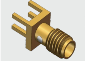SSMA Vrouwelijke PCB-connector 18GHz 50Ω 4 Leg Through Hole Solder