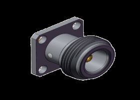 4-gats flensmontage N-type vrouwelijke jack RF coaxiale connector Frequentie tot 11 GHz