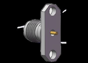 2.92mm Jack 40GHz 2-gats flensmontage met ronde contact SS RF coax microstrip connector