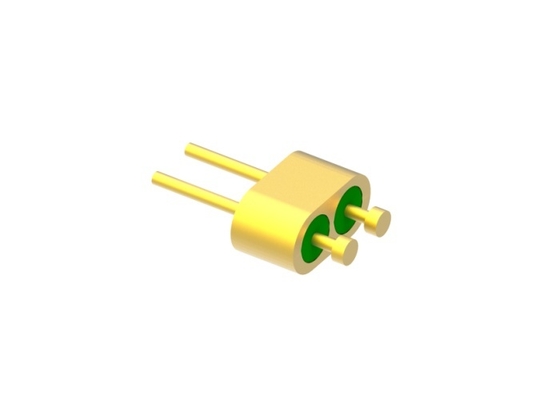 2-pin nagelkop Diameter 0.3mm Pin Glas tot metaal Hermetische kop met gouddraad binding oppervlak MC-1085-JH
