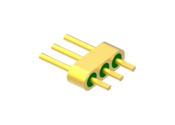 3-pins hermetische meerpins connector met freesvlak voor bonding MC-1412-JH