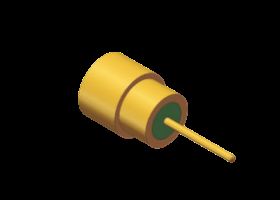 Hermetisch afgesloten 50Ω vergulde SMPS RF-connector mannelijke PCB 60GHz voor PCB-solderen