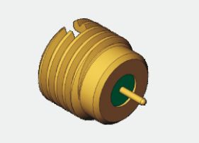 50Ω Hermetisch afgedichte SMPM mannelijke bulkhead RF coaxiale connector 0.3MHz-40GHz 170V