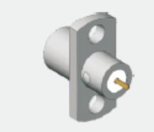 Stainless Steel SMP Male Half-Retent Panel Mount SMP Plug 2 Hole Flange Mount Beperkte Retent Frequency Tot 18 GHz