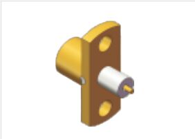 18GHz SMP Male Plug RF Coaxiale Connector Beperkte Detent Doorsteekgat Soldeerbevestiging PCB Mount voor Telemetrieapparatuur & Radarsystemen