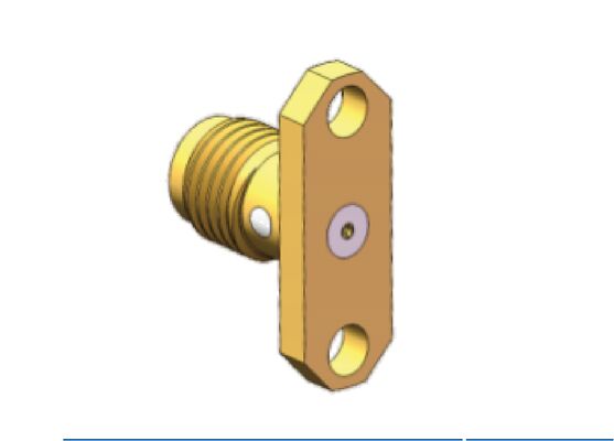SMA RF-connector 18GHz vrouwelijke aansluiting Randmontage Flensmontage Accepteer pindiameter 0,3 mm