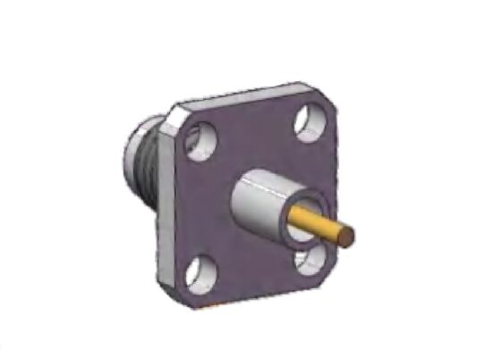40GHz 2.92mm RF Connector Vrouwelijke Vier Gaten Flens Paneelmontage Gematigde Pin Diameter 0.051 inch (1.3mm) Flens Gat Afstand 0.339 inch (8.6mm)