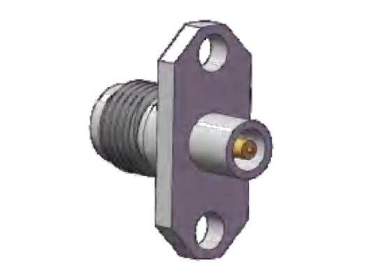 SS Shell 40GHz 2.92mm RF Connector K Socket Flensmontage Gat-afstand .480 inch (12.2mm)