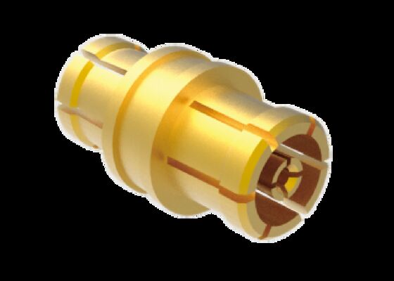 50Ω 40GHz SMPM Jack-naar-Jack-adapter Lucht- en ruimtevaart RF-connectoren met laag invoegverlies