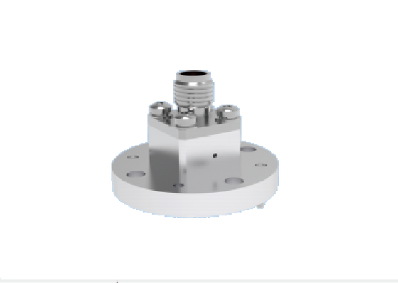 WR22 BJ400 End Launch Waveguide tot 2,4 mm Coaxial Adapter 4 Holes Round Flange Mount 23.9GHz-50.1GHz Ka Band Aerospace Waveguide Componenten