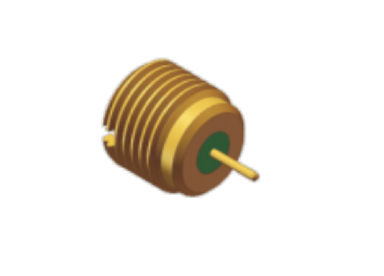 50 Ohm vergulde hermetische glasafdichting SMP RF-connector mannelijk schot gladde boring 40GHz
