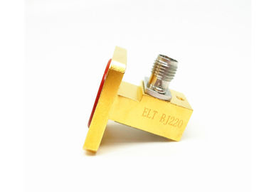 WR42 K 2.92mm golfgeleider naar coaxiale adapter vierkant dekking gegroeve flens K/BJ220-KF2