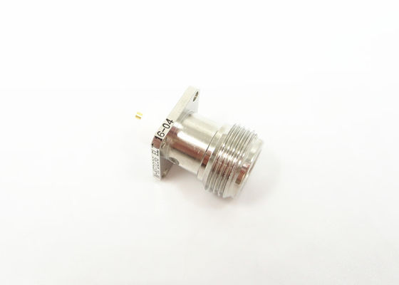 De coaxiale Vrouwelijke n-Type rf Flens van Schakelaar Vernikkelde 4 Gaten zet op